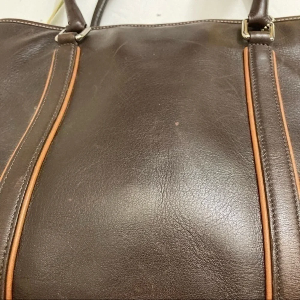 Coach vintage y2k Hamptons 7585 brown leather tote bag